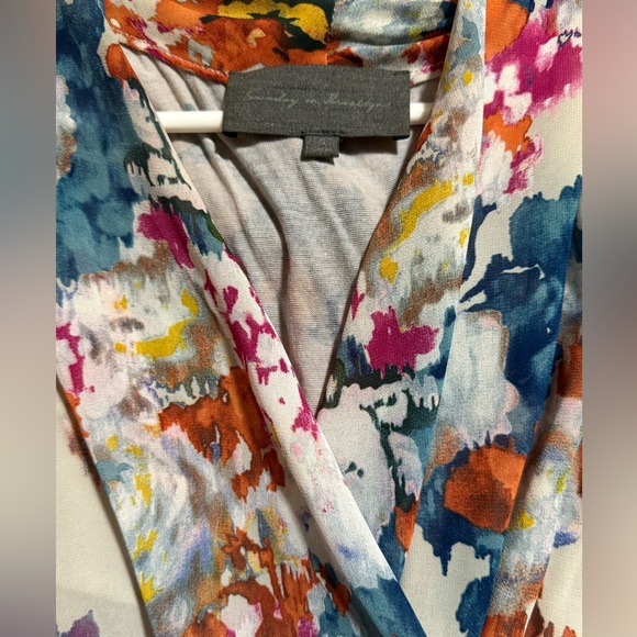 Anthropologie Sunday in Brooklyn Edria Women’s Floral Wrap Top Y2K Fairy Small - Picture 6 of 7